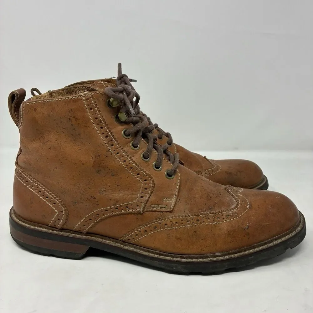 Florsheim Men’s Limited Kilbourn Wingtip Brown Suede Leather Ankle Boots 11.5 D
